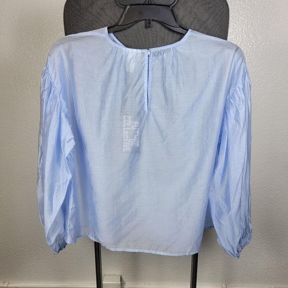 Future Collective Women's Transparent Light Blue Blouse - Picture 2 of 6